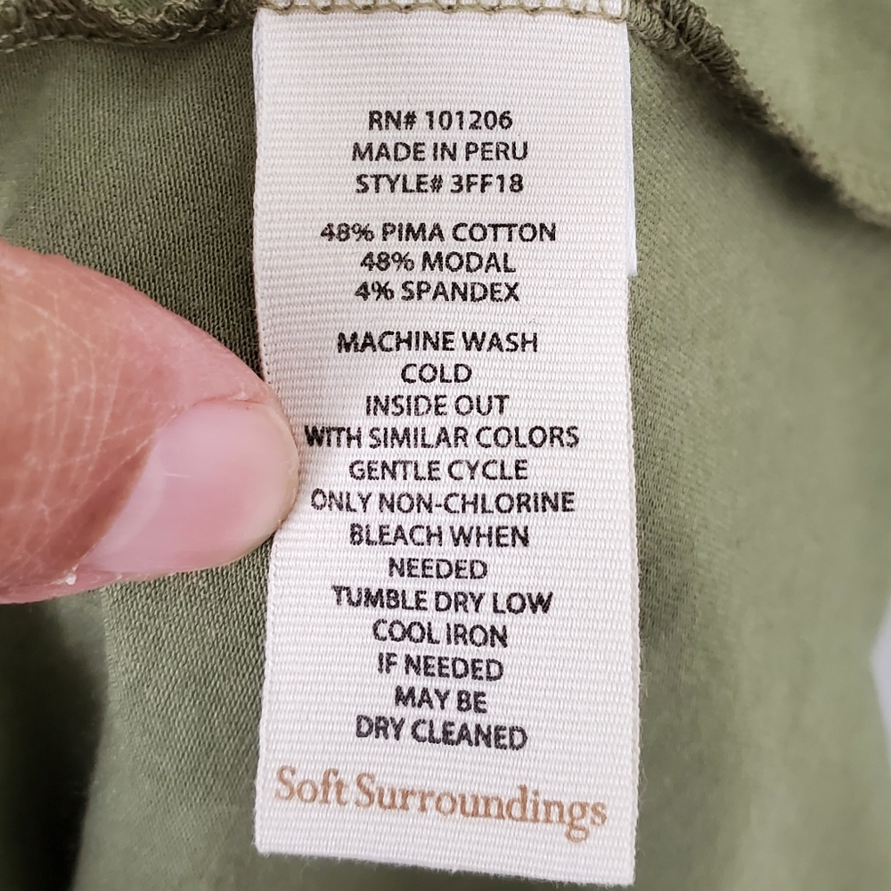 Soft Surroundings Women Camille T-Shirt Dress Size Petite Medium - Picture 7 of 8
